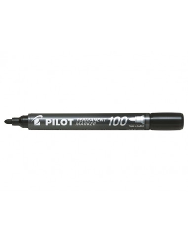 Pilot Rotulador Permanente 100 - Punta Fina de Bala 4 5mm - Trazo 1mm - Color Negro