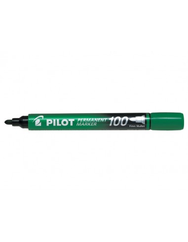 Pilot Rotulador Permanente 100 - Punta Fina de Bala 4 5mm - Trazo 1mm - Color Verde