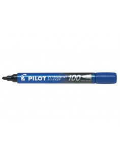 Pilot Rotulador Permanente 100 - Punta Fina de Bala 4 5mm - Trazo 1mm - Color Azul
