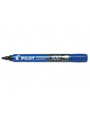 Pilot Rotulador Permanente 100 - Punta Fina de Bala 4 5mm - Trazo 1mm - Color Azul