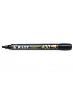 Pilot Rotulador Permanente 400 - Punta Biselada 4 5mm - Trazo 4mm - Color Negro