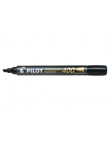 Pilot Rotulador Permanente 400 - Punta Biselada 4 5mm - Trazo 4mm - Color Negro