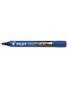 Pilot Rotulador Permanente 400 - Punta Biselada 4 5mm - Trazo 4mm - Color Azul