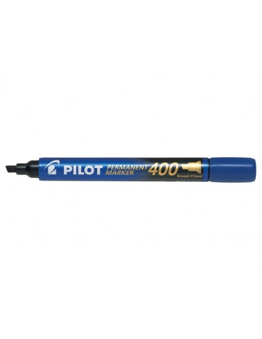Pilot Rotulador Permanente 400 - Punta Biselada 4 5mm - Trazo 4mm - Color Azul