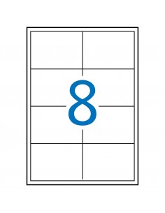 Apli Etiquetas Blancas Permanentes 97.0 x 67.7 mm 100 Hojas