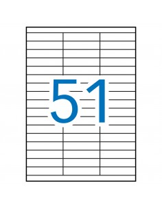 Apli Etiquetas Blancas Permanentes 70.0 x 16.9 mm 100 Hojas