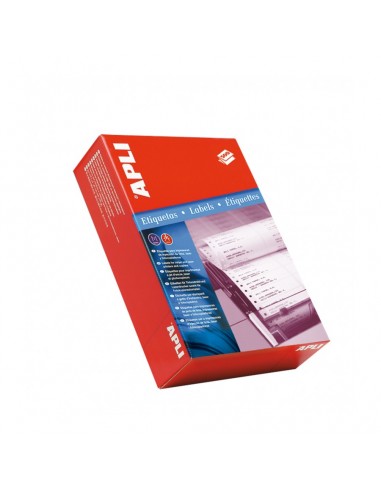 Apli Pack de 36.000 Etiquetas Permanentes en Continuo 31 0 x 23 3mm - 500 Pliegues-72 Etiquetas por Pliegue - Para