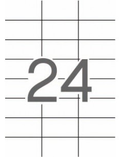 Apli Etiquetas Blancas Permanentes 70.0 x 37.0mm 25 Hojas