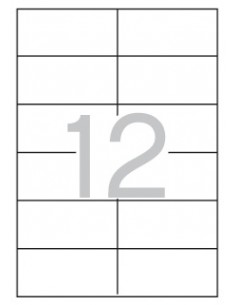 Apli Etiquetas Blancas Permanentes 97.0 x 42.4mm 25 Hojas