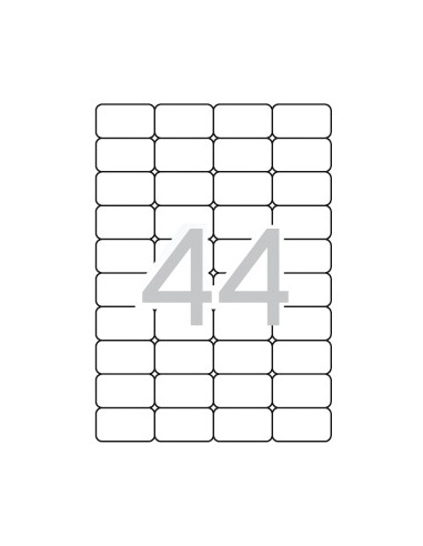 Apli Etiquetas Translucidas Resistentes Intemperie 48.5 x 25.4mm 20 Hojas