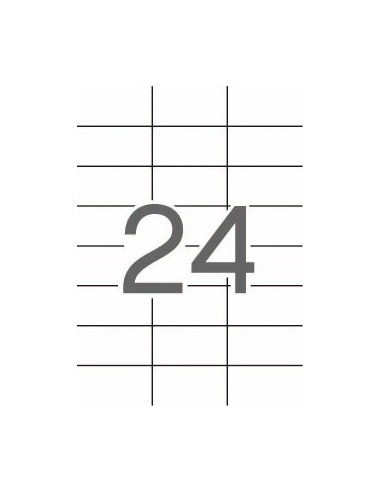 Apli Etiquetas Translucidas Resistentes Intemperie 70.0 x 37.0mm 20 Hojas