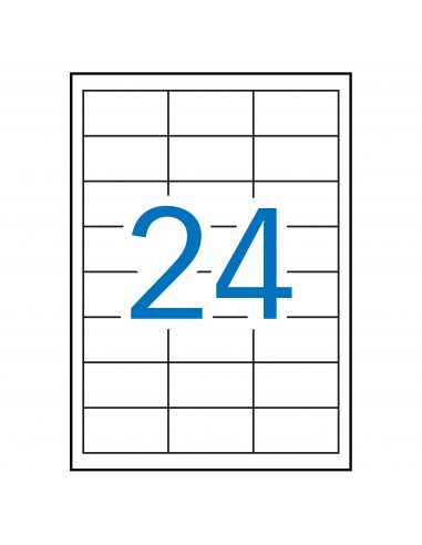 Apli Etiquetas Blancas Resistentes Intemperie 64.6 x 33.8mm 20 Hojas