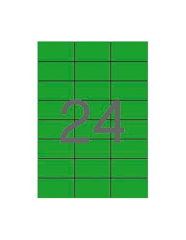 Apli Etiquetas Verdes Permanentes 70.0 x 37.0mm 20 Hojas