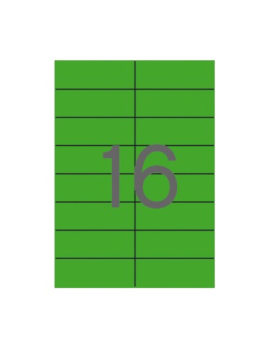 Apli Etiquetas Verdes Permanentes 105.0 x 37.0mm 20 Hojas