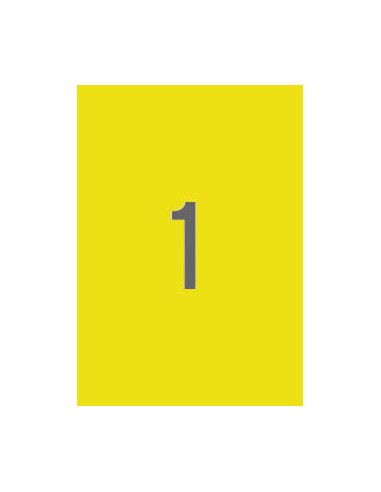 Apli Etiquetas Amarillas Permanentes 210.0 x 297.0mm 20 Hojas