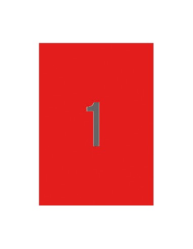 Apli Etiquetas Rojas Permanentes 210.0 x 297.0mm 20 Hojas