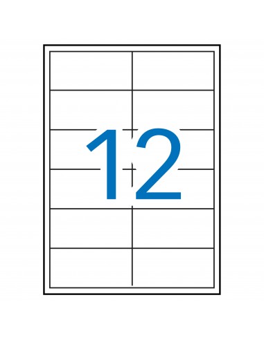 Apli Etiquetas Blancas Permanentes 97.0 x 42.4mm 500 Hojas