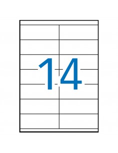 Apli Etiquetas Blancas Permanentes 105.0 x 40.0mm 500 Hojas