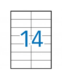 Apli Etiquetas Blancas Permanentes 105.0 x 42.4mm 500 Hojas