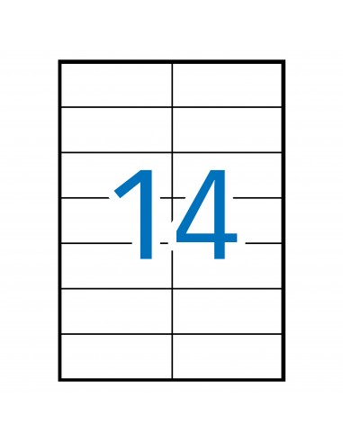 Apli Etiquetas Blancas Permanentes 105.0 x 42.4mm 500 Hojas