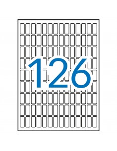 Apli Etiquetas A5 Blancas 8.0 x 20.0mm 15 Hojas