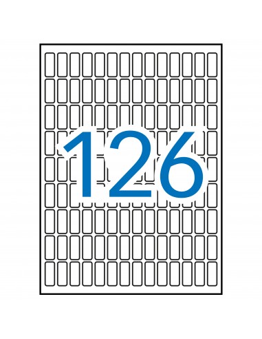 Apli Etiquetas A5 Blancas 8.0 x 20.0mm 15 Hojas