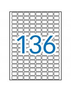 Apli Etiquetas A5 Blancas 10.0 x 16.0mm 15 Hojas