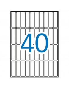 Apli Etiquetas A5 Blancas 13.0 x 50.0mm 15 Hojas