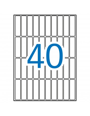 Apli Etiquetas A5 Blancas 13.0 x 50.0mm 15 Hojas