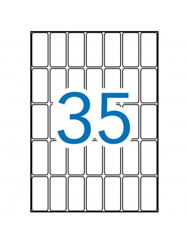 Apli Etiquetas A5 Blancas 19.0 x 40.0mm 15 Hojas