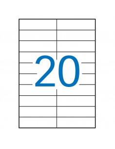 Apli Etiquetas A5 Blancas 21.0 x 74.6mm 15 Hojas