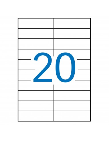 Apli Etiquetas A5 Blancas 21.0 x 74.6mm 15 Hojas