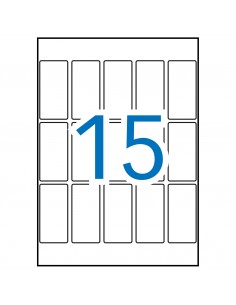 Apli Etiquetas A5 Blancas 26.0 x 54.0mm 15 Hojas