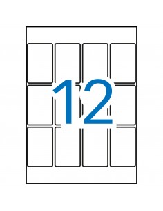 Apli Etiquetas A5 Blancas 34.0 x 53.0mm 15 Hojas