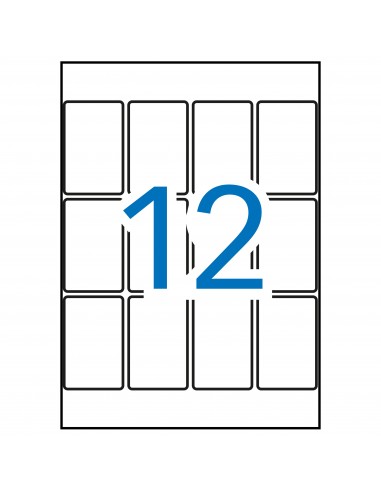 Apli Etiquetas A5 Blancas 34.0 x 53.0mm 15 Hojas