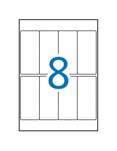 Apli Etiquetas A5 Blancas 36.0 x 82.0mm 15 Hojas