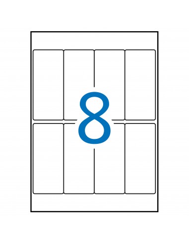 Apli Etiquetas A5 Blancas 36.0 x 82.0mm 15 Hojas