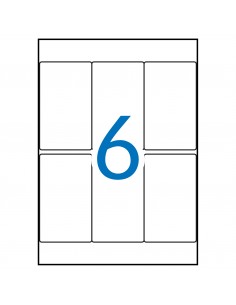 Apli Etiquetas A5 Blancas 49.0 x 82.0mm 15 Hojas