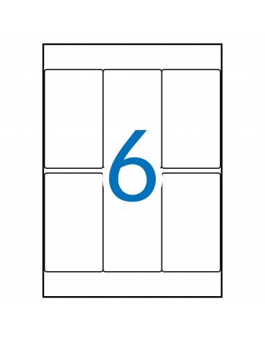 Apli Etiquetas A5 Blancas 49.0 x 82.0mm 15 Hojas