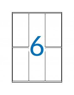 Apli Etiquetas A5 Blancas 49.0 x 100.0mm 15 Hojas