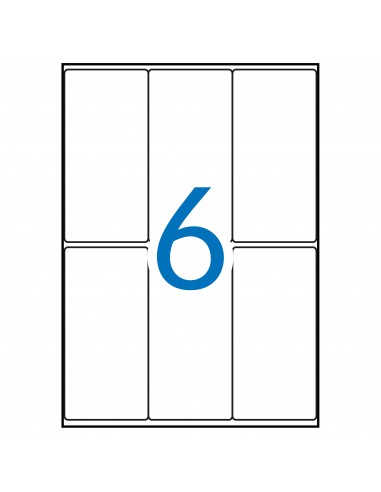 Apli Etiquetas A5 Blancas 49.0 x 100.0mm 15 Hojas