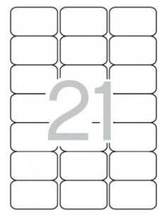 Apli Etiquetas Blancas Permanentes 63.5 x 38.1mm 25 Hojas