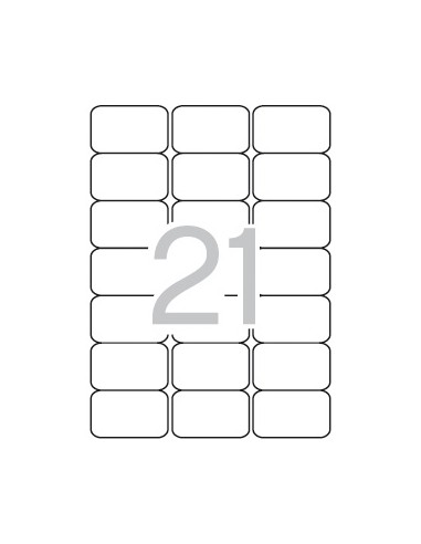 Apli Etiquetas Blancas Permanentes 63.5 x 38.1mm 25 Hojas