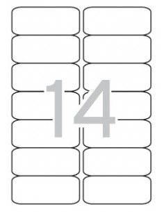 Apli Etiquetas Blancas Permanentes 99.1 x 38.1mm 25 Hojas