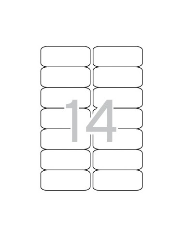 Apli Etiquetas Blancas Permanentes 99.1 x 38.1mm 25 Hojas