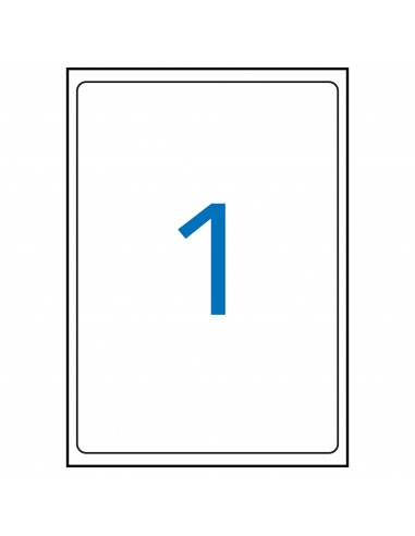 Apli Etiquetas Blancas Permanentes 199.6 x 289.1mm 100 Hojas