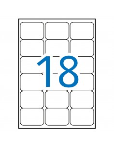 Apli Etiquetas Blancas Permanentes 63.5 x 46.6mm 100 Hojas