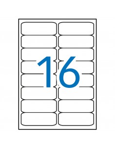 Apli Etiquetas Blancas Permanentes 99.1 x 34.0mm 100 Hojas