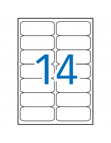 Apli Etiquetas Blancas Permanentes 99.1 x 38.1mm 100 Hojas