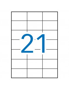 Apli Etiquetas Blancas Permanentes para Laser 70.0 x 42.4mm 250 Hojas